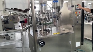 mesin pengisian tabung logam dengan kartoner