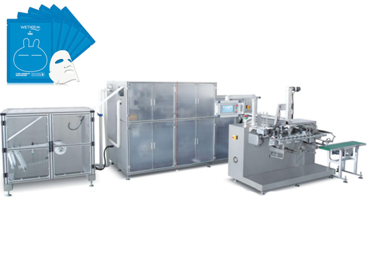3 Side Sealing Facial Mask Packing Machine Bahan Senyawa Kontrol Plc