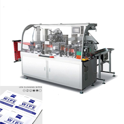 220V 50/60Hz Lini Produksi Tisu Basah Kontrol PLC Sertifikasi CE, mesin produksi tisu basah restoran