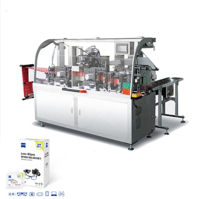 4 Sisi Sealing Sachet Horizontal Flow Packing Machine kacamata lensa antifog mesin pembuat tisu basah
