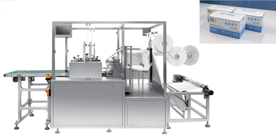 Sanitary Alcohol Prep Pad Packing Machine Tisu Basah Otomatis Kasa Medis