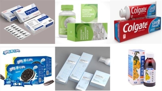 Mesin Kartoning Masker Wajah Sekali Pakai Otomatis, Mesin Pengemas Kotak Kertas Medis Untuk Biskuit / Pasta Gigi / Kosmetik