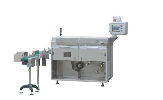 Kotak Parfum Kosmetik 3D Film Semi Otomatis Cellophane Wrapping Machine