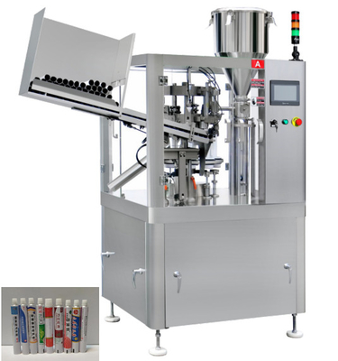 Automatic Al Aluminium/Plastic Soft Tube Filling and Sealing Machine Losion Kosmetik Krim Tangan Pengisi Penutup Lem