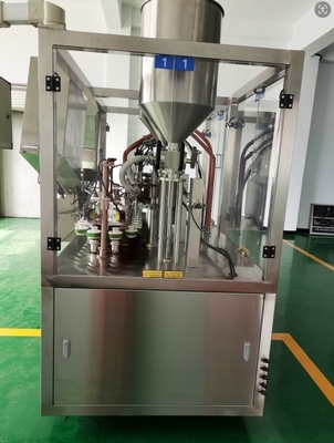 Mesin pengisian dan penyegelan tabung plastik lunak otomatis untuk tabung krim kosmetik aluminium