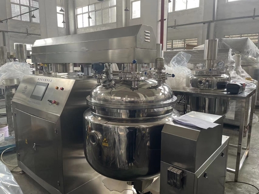 Kualitas tinggi pasta gigi Emulsifier vakum Laboratorium Mesin pengaduk vakum Emulsifier homogenizer Tangki pencampuran