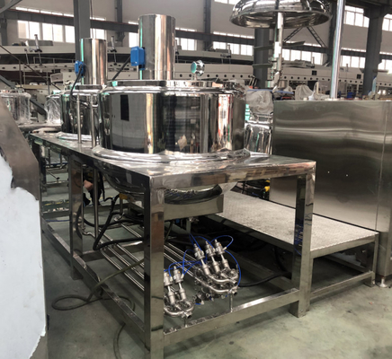 Kualitas tinggi pasta gigi Emulsifier vakum Laboratorium Mesin pengaduk vakum Emulsifier homogenizer Tangki pencampuran