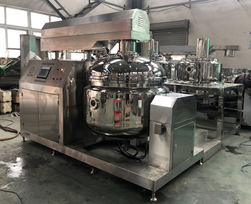 Kualitas tinggi pasta gigi Emulsifier vakum Laboratorium Mesin pengaduk vakum Emulsifier homogenizer Tangki pencampuran