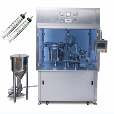 0.5- 80ml Mesin pengisian jarum suntik yang sudah diisi kapasitas Siemens PLC Control System Satu Nozzle