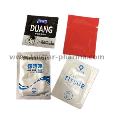 CPP Film Single Packing Lipat tisu basah kemasan Mesin 120 tas / Min, lini produksi tisu handuk
