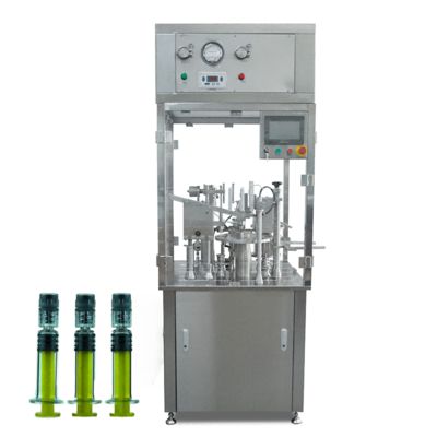 Mesin Penuh Jarum Suntik Pre-Filling Luer Lock Capping Machine Mesin Penuh & Penutup Jarum Suntik Gel Kaca